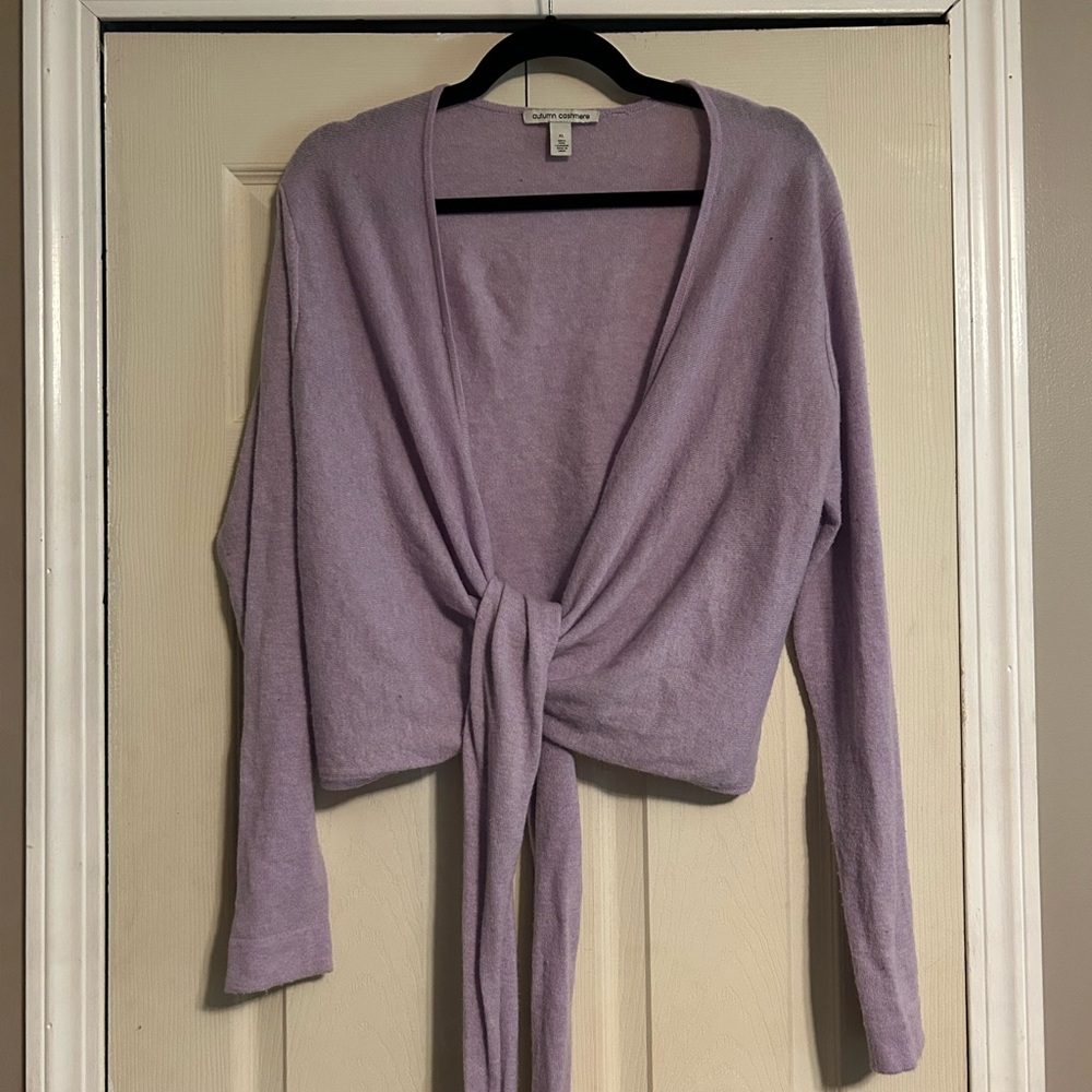 Autumn Cashmere Lavender Cardigan